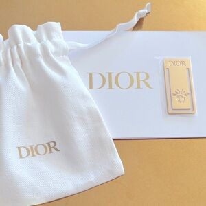 Dior Bee Gold Metal Bookmark + Pouch